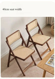 Stackable Wooden Dining Chair – Foldable Woven Seat for Kitchen, Patio & Balcony