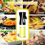 Oil Spray Bottle for Cooking – 200/300/500ml Olive Oil & Vinegar Sprayer with Brush