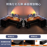 Creative Corner Computer Desks European Office Furniture Double Table Internet Cafe Gaming Desk Home Bedroom Wooden Study Table