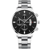 Quartz Watch Men Business Fashion Fake Three Eye Six Pin Calendar Watch For Men Mesh Belt Men Watch Non Mechanical Boy - Jack's Clearance