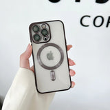 Magnetic Wireless Charging Case for iPhone with Transparent Design and Soft Silicone Cover Jack's Clearance