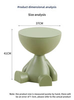 Cartoon-Inspired Flat Head Coffee Table – Light Luxury Plastic Side Table for Small Spaces