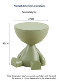 Cartoon-Inspired Flat Head Coffee Table – Light Luxury Plastic Side Table for Small Spaces