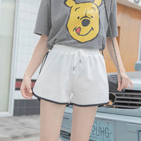Wide Leg Shorts Sleeping Pants Casual Loose Sports Shorts 2024 Summer Basic Elastic Waist Drawstring Yoga Pants Running Pants