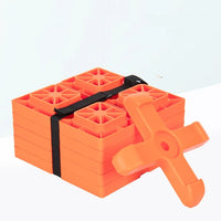 RV Tongue Jack Stand 5pcs RV Leveling Blocks Features Durable Resin Construction Stabilizer Jacks Interlocking Design
