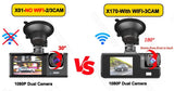 3-Camera Dash Cam System – 1080P Front & Rear WiFi DVR with Night Vision