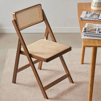 Stackable Wooden Dining Chair – Foldable Woven Seat for Kitchen, Patio & Balcony