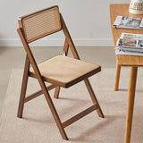 Stackable Wooden Dining Chair – Foldable Woven Seat for Kitchen, Patio & Balcony