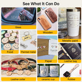 DAJA DJ6 Mini Portable Laser Engraver Diy Bluetooth Machine Painted Dog Tag Paper Leather Wooden Plastic Logo CNC Machine