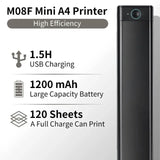 Portable Thermal Printer - M08F A4 Wireless Mobile Printer