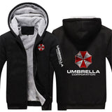 2025 Leisure Versatile Hoodies Autumn And Winter Man's Popular Jacket Umbrella Corporation Graphic Logo Print Fleece Warm Coat