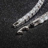 Women’s S925 Sterling Silver Tennis Bracelet – ALIZERO 4mm Zirconia, Elegant Engagement Jewelry