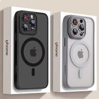 Luxury Matte Armor Magnetic Wireless Charging Case for iPhone 11–16 Pro Max – Shockproof Magsafe Compatible