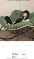 Human Bird Nest Rattan Weaving Rocking Chair Leisure Sofa Home Balcony Single Lazy Sofa Rocking Chair Rattan Chair Can Sleep