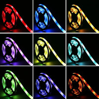 RGB LED Strip Lights 5050 – 1M-30M Color Changing with Music Sync (16 Million Colors)