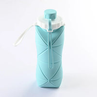 600ml Folding Silicone Water Bottle Sports Water Bottle Outdoor Travel Portable Water Cup Running Riding Camping Hiking Kettle
