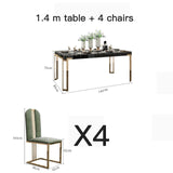6-Chair Light Luxury Dining Set - Modern Table, High-End Home Furniture