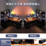 Creative Corner Computer Desks European Office Furniture Double Table Internet Cafe Gaming Desk Home Bedroom Wooden Study Table