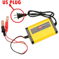 12V 2A Smart Lead Acid Battery Charger Lcd Display 110V 220V For 5AH 7AH 12AH 20AH Motorcycle Toy Car Charge EU US Plug