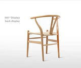 Nordic Cane-Woven Wooden Armchair – Indoor/Outdoor Lounge Chair