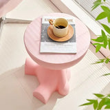 Cartoon-Inspired Flat Head Coffee Table – Light Luxury Plastic Side Table for Small Spaces