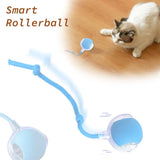 Electric Interactive Cat Toys Ball Auto Rolling Ball Toys For Cats Pets Smart Automatic Teaser USB Rechargeable R9M3