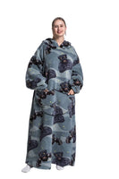 Oversized Wearable Blanket Cozy Warm Hoodie for Adults Soft Sweatshirt for Gifts One Size Fits All