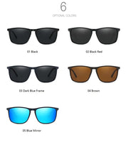 Luxury Vintage Square Polarized Sunglasses Men Women Fashion Travel Driving Fishing Anti-glare Sun Glasses TR90 Eyewear UV400
