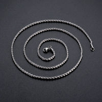 925 Sterling Silver Rope Chain Necklace & Bracelet – 2mm/3mm/4mm Unisex