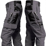 New Men's Tactical Work Pants Outdoor Waterproof Cargo Trousers Casual Multi-pocket Wear-Resistant Outdoor Training Trousers