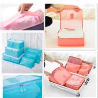 Thickened 6-piece/set travel bag clothes and shoes trimmer travel pack cubic suitcase trimmer home storage Jack's Clearance