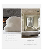 Italian minimalist designer polar bear shape large flat fabric sofa Internet celebrity hotel villa lazy sofa