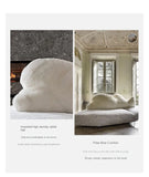 Italian minimalist designer polar bear shape large flat fabric sofa Internet celebrity hotel villa lazy sofa