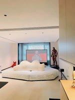 Italian minimalist designer polar bear shape large flat fabric sofa Internet celebrity hotel villa lazy sofa