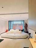 Italian minimalist designer polar bear shape large flat fabric sofa Internet celebrity hotel villa lazy sofa