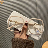 Oversized Square Eyeglasses Woman Men 2022 New Blue Light-blocking Male Female Eyewear Trendy Glasses for Reading 1PCS Jack's Clearance