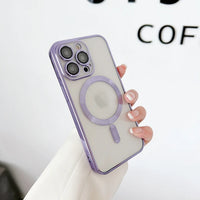 Magnetic Wireless Charging Case for iPhone with Transparent Design and Soft Silicone Cover Jack's Clearance