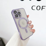 Magnetic Wireless Charging Case for iPhone with Transparent Design and Soft Silicone Cover Jack's Clearance