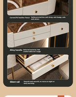 Luxury LED Makeup Vanity – White Dressing Table with Mirror & Storage for Bedroom or Salon