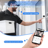 Wireless HD Video Doorbell - Tuya Smart, PIR Motion Detection