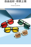 adult style, sunglasses, square Double new beam personalized Korean version, trendy sunglasses, high-end, UV resistant,