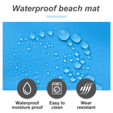 2x2.1m Outdoor Camping Mat  Folding Waterproof Pocket Beach Blanket Mattress Portable Lightweight Mat Picnic Mat Sand Beach Mat