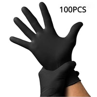 Black Nitrile Disposable Gloves – Thickened, Waterproof, Multipack (20/50/100 pcs)