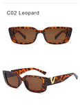 Fashion Rectangle Sunglasses Women Luxury Brand Vintage Small Frame Sun Glasses Ladies Classic Black Square Eyeglasses Oculos