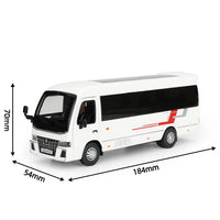 1:32 Toyota Coaster Luxury Business Bus Alloy Metal Diecast Model Car Interior Computer Desktop Ornaments Gift