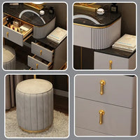 A Set Makeup Dressing Table with Mirror Slate Furniture Girl Bedroom Bedside Storage Cabinet Integrated Minimalist Makeup Vanity Jack's Clearance