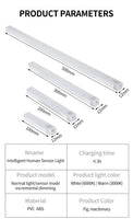 Motion Sensor LED Cabinet Light Rechargeable Induction Night Light Wireless Portable Detector Lamp Kitchen Staircase Backlight