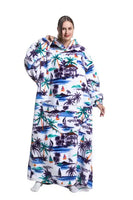 Oversized Wearable Blanket Cozy Warm Hoodie for Adults Soft Sweatshirt for Gifts One Size Fits All