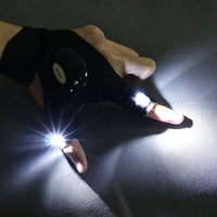 Night Light Waterproof Fishing Gloves with LED Flashlight Rescue Tools Outdoor Gear Cycling Practical Durable Fingerless Gloves Jack's Clearance