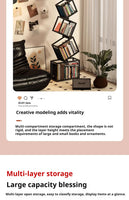 Rotating Bookshelf Organizer – Stylish Storage for Books & Magazines